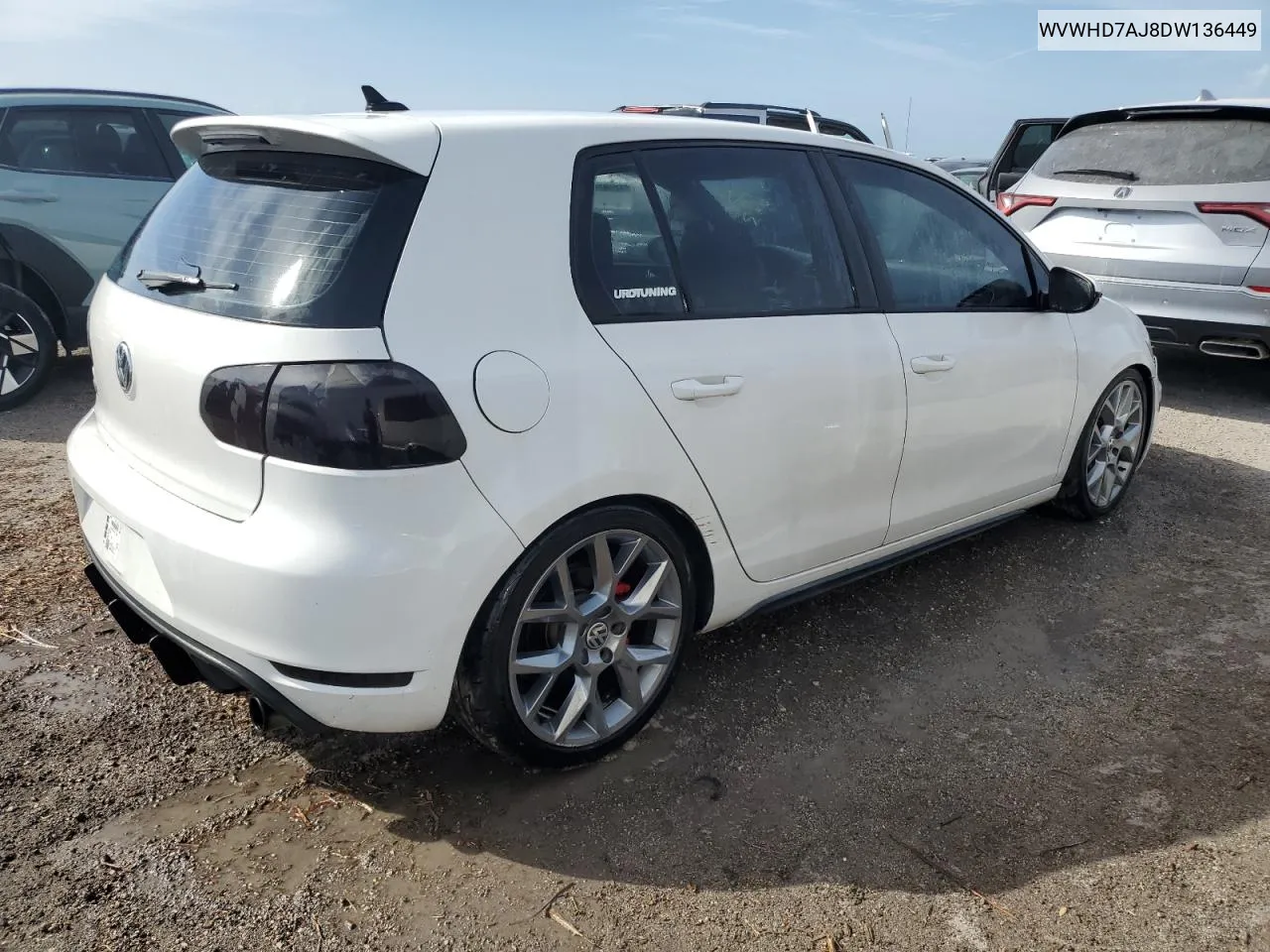 2013 Volkswagen Gti VIN: WVWHD7AJ8DW136449 Lot: 76074644