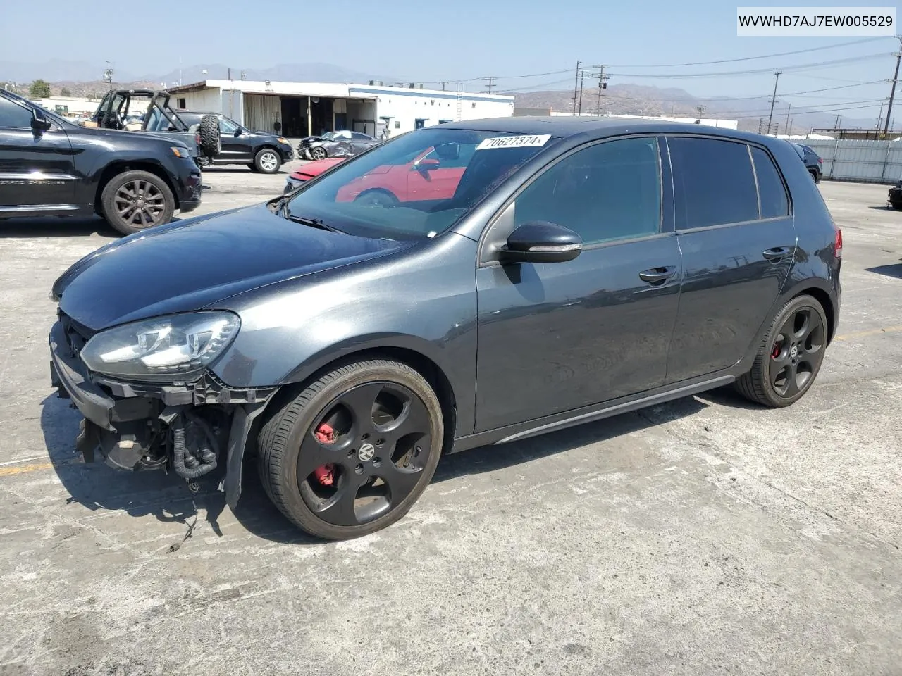 2014 Volkswagen Gti VIN: WVWHD7AJ7EW005529 Lot: 70627374