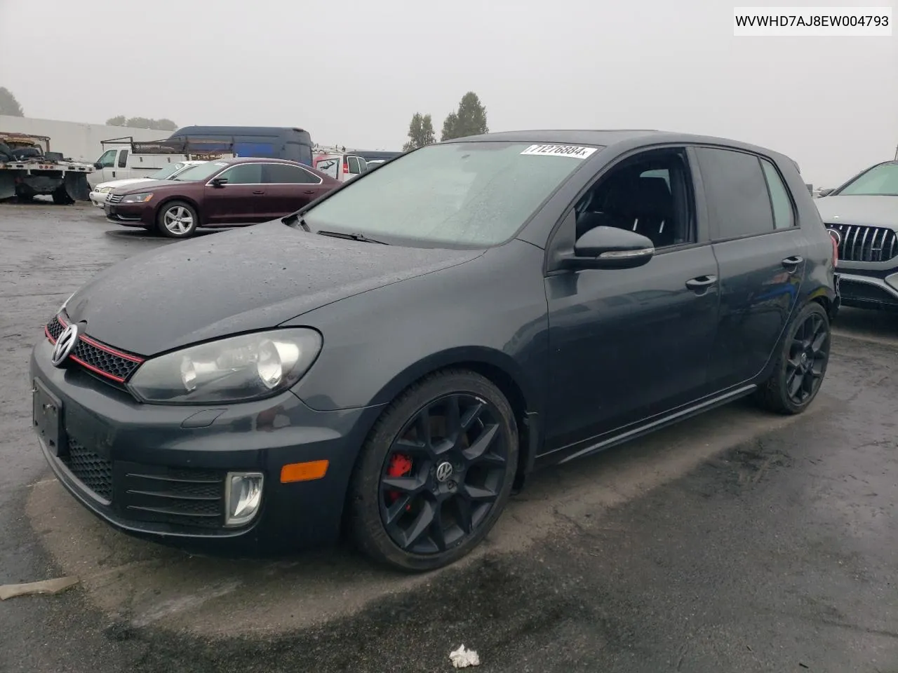 2014 Volkswagen Gti VIN: WVWHD7AJ8EW004793 Lot: 71276884