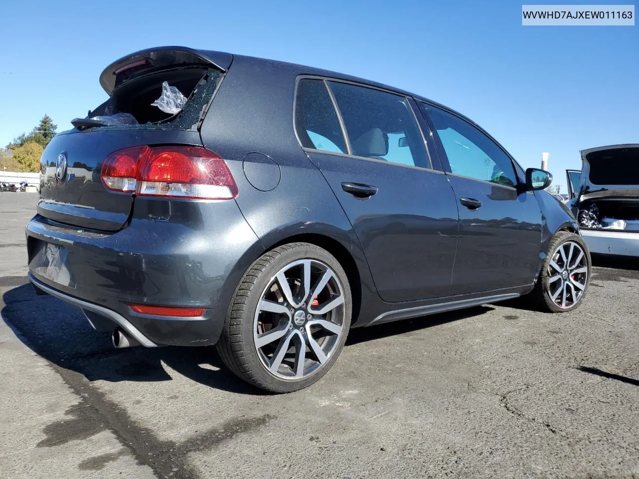 2014 Volkswagen Gti VIN: WVWHD7AJXEW011163 Lot: 76810394