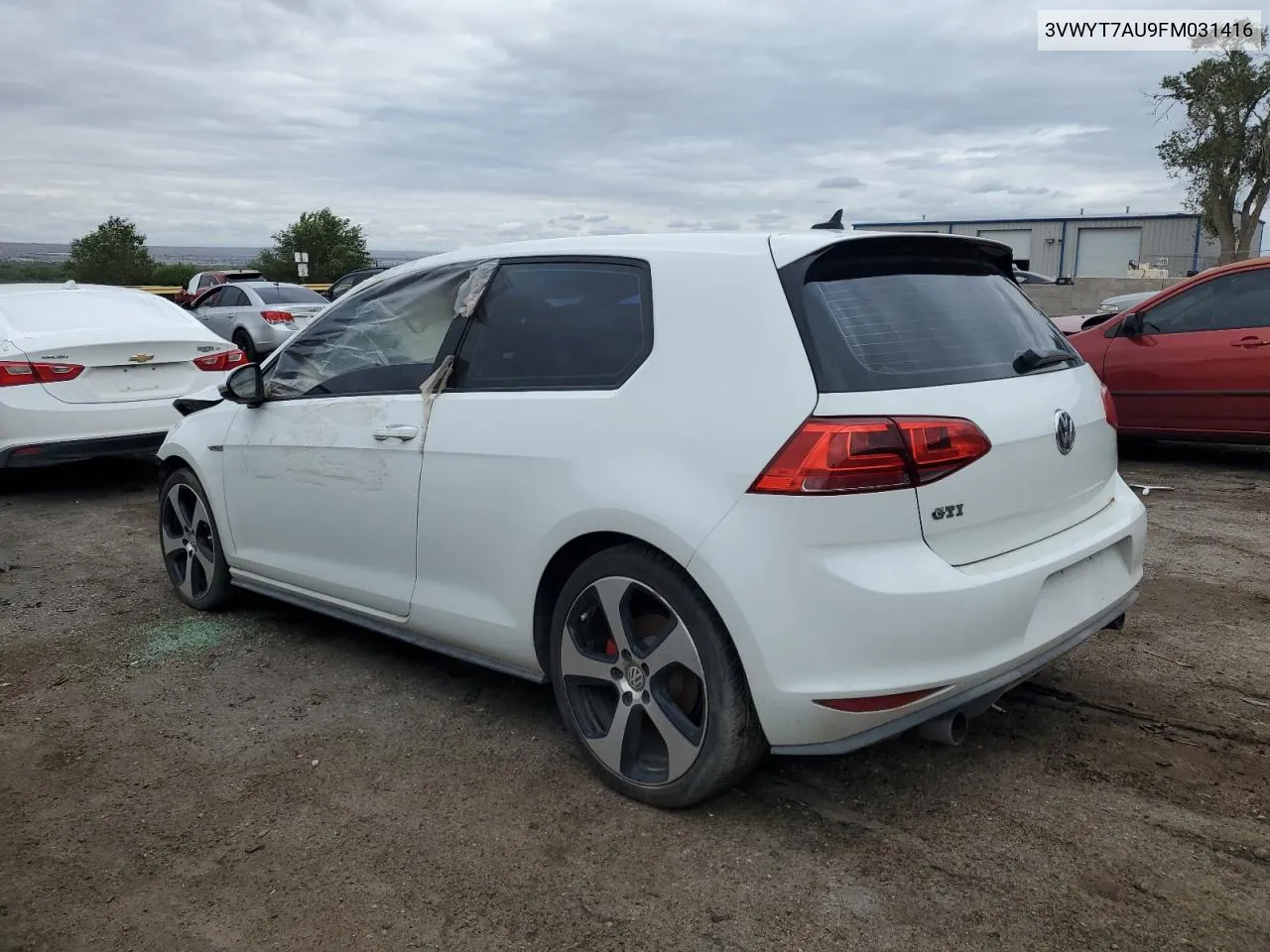 2015 Volkswagen Gti VIN: 3VWYT7AU9FM031416 Lot: 60195284