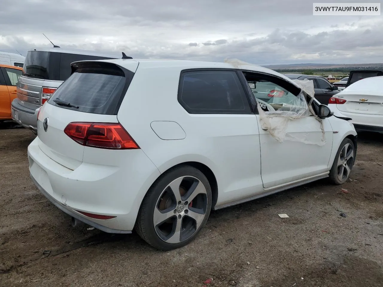 3VWYT7AU9FM031416 2015 Volkswagen Gti