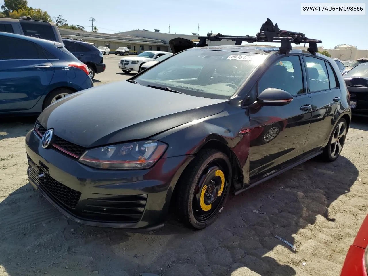 2015 Volkswagen Gti VIN: 3VW4T7AU6FM098666 Lot: 68361204