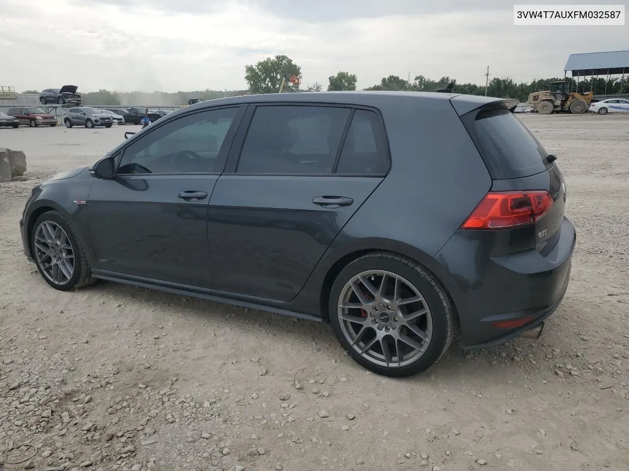 2015 Volkswagen Gti VIN: 3VW4T7AUXFM032587 Lot: 68470424