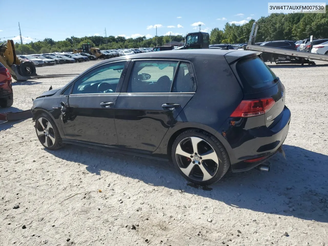 2015 Volkswagen Gti VIN: 3VW4T7AUXFM007530 Lot: 70007434