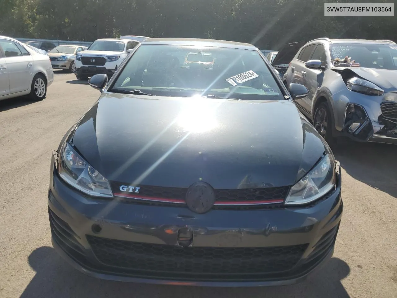 2015 Volkswagen Gti VIN: 3VW5T7AU8FM103564 Lot: 70100624