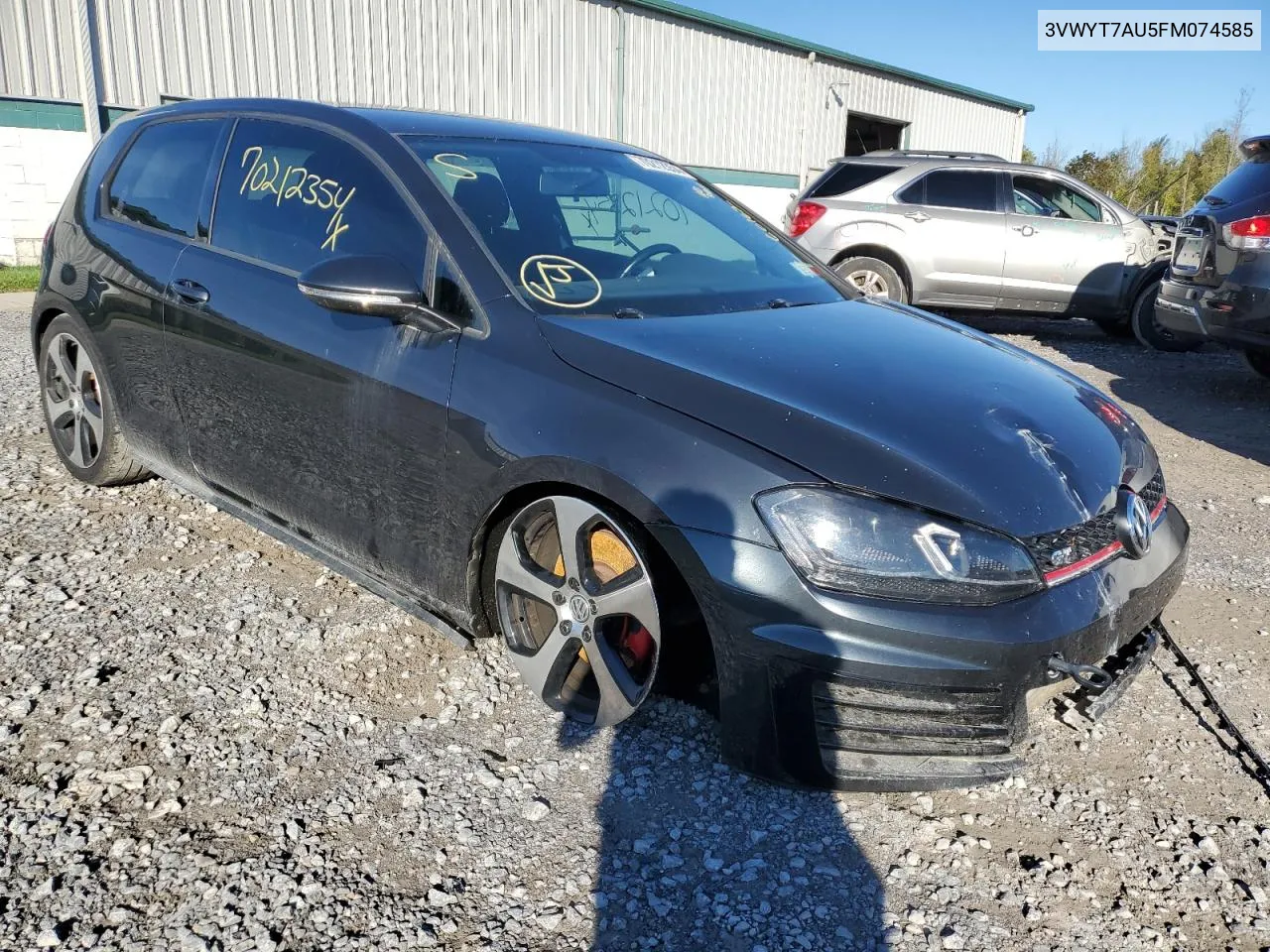 3VWYT7AU5FM074585 2015 Volkswagen Gti