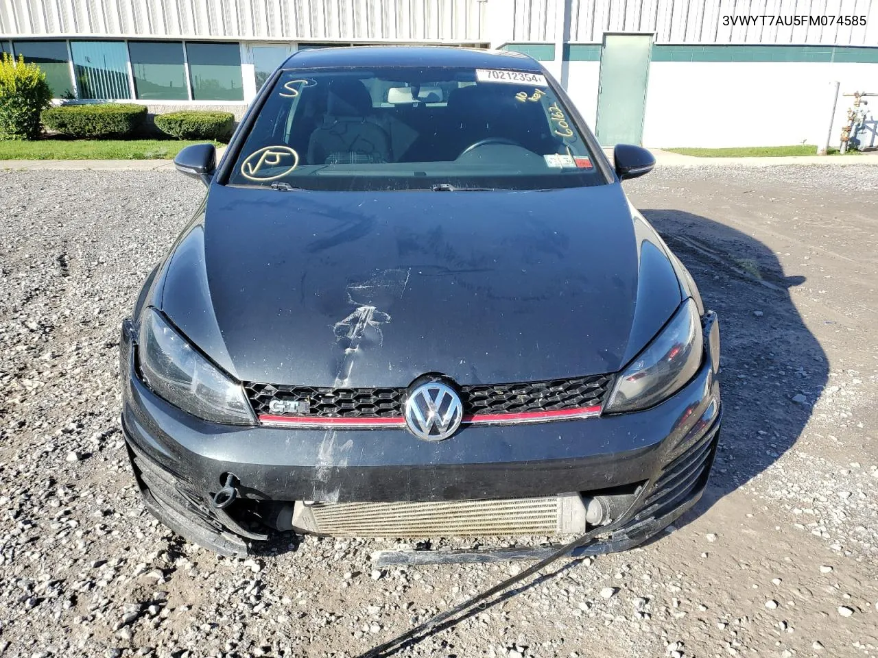 2015 Volkswagen Gti VIN: 3VWYT7AU5FM074585 Lot: 70212354