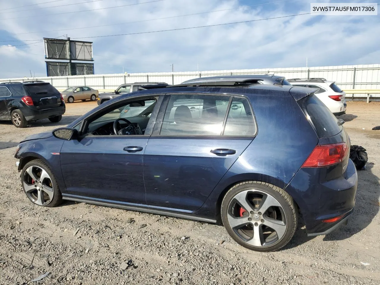 3VW5T7AU5FM017306 2015 Volkswagen Gti