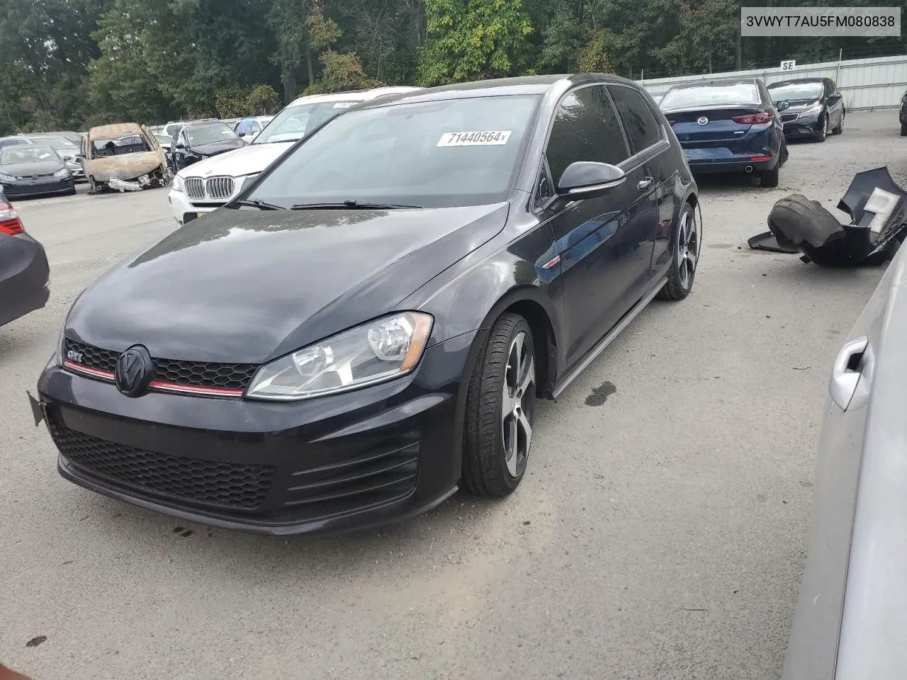 2015 Volkswagen Gti VIN: 3VWYT7AU5FM080838 Lot: 71440564