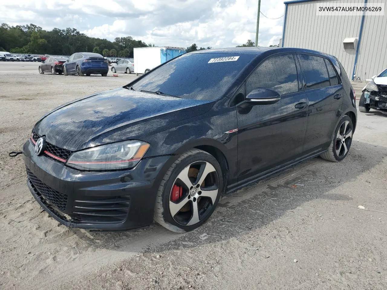 2015 Volkswagen Gti VIN: 3VW547AU6FM096269 Lot: 72392284