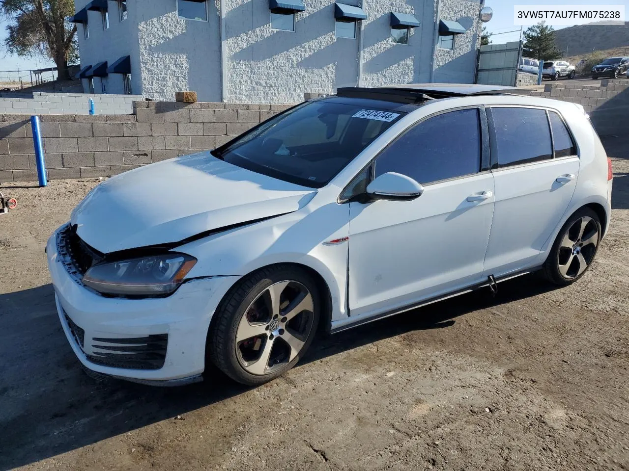 3VW5T7AU7FM075238 2015 Volkswagen Gti