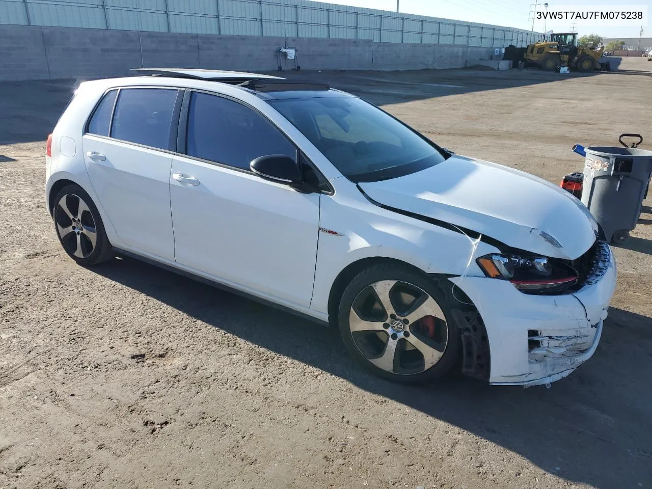 2015 Volkswagen Gti VIN: 3VW5T7AU7FM075238 Lot: 72474744