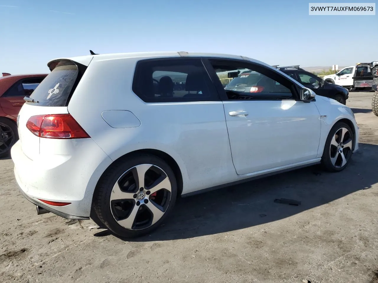 2015 Volkswagen Gti VIN: 3VWYT7AUXFM069673 Lot: 72745054