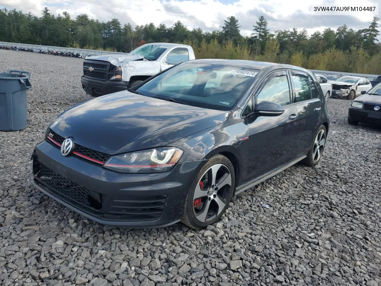 2015 Volkswagen Gti VIN: 3VW447AU9FM104487 Lot: 74582474