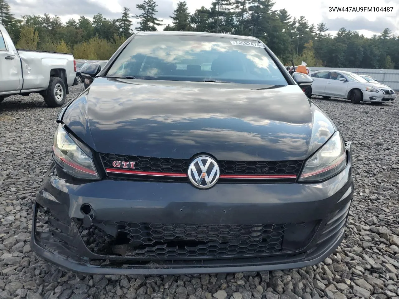 2015 Volkswagen Gti VIN: 3VW447AU9FM104487 Lot: 74582474