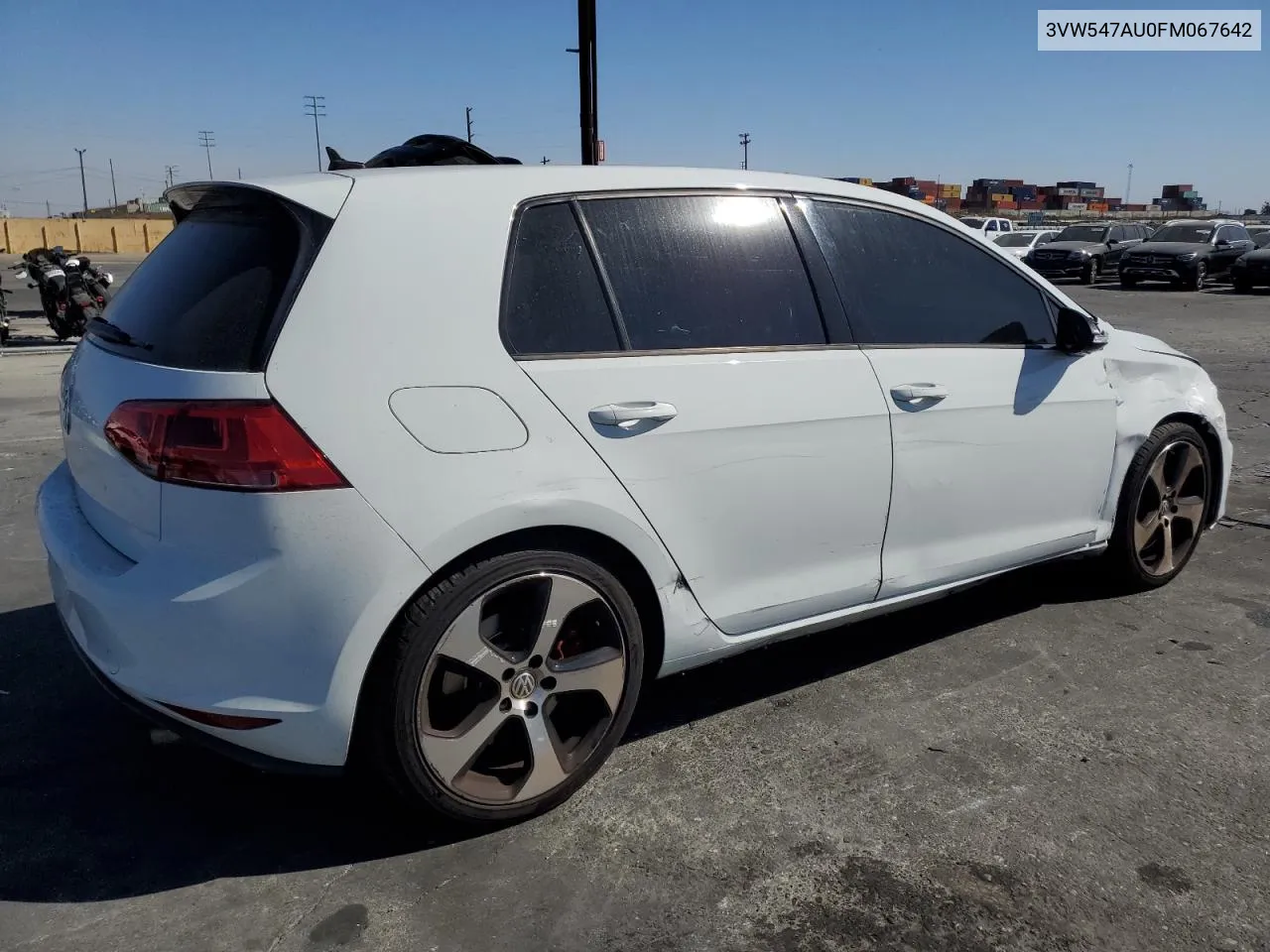 2015 Volkswagen Gti VIN: 3VW547AU0FM067642 Lot: 76315484