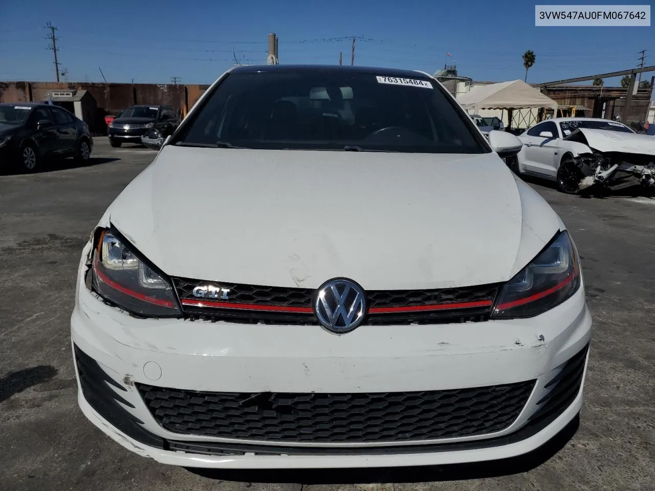 2015 Volkswagen Gti VIN: 3VW547AU0FM067642 Lot: 76315484