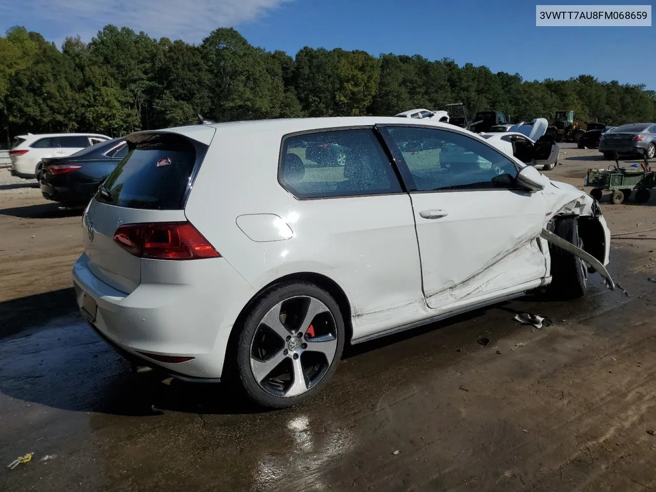 2015 Volkswagen Gti VIN: 3VWTT7AU8FM068659 Lot: 76356064