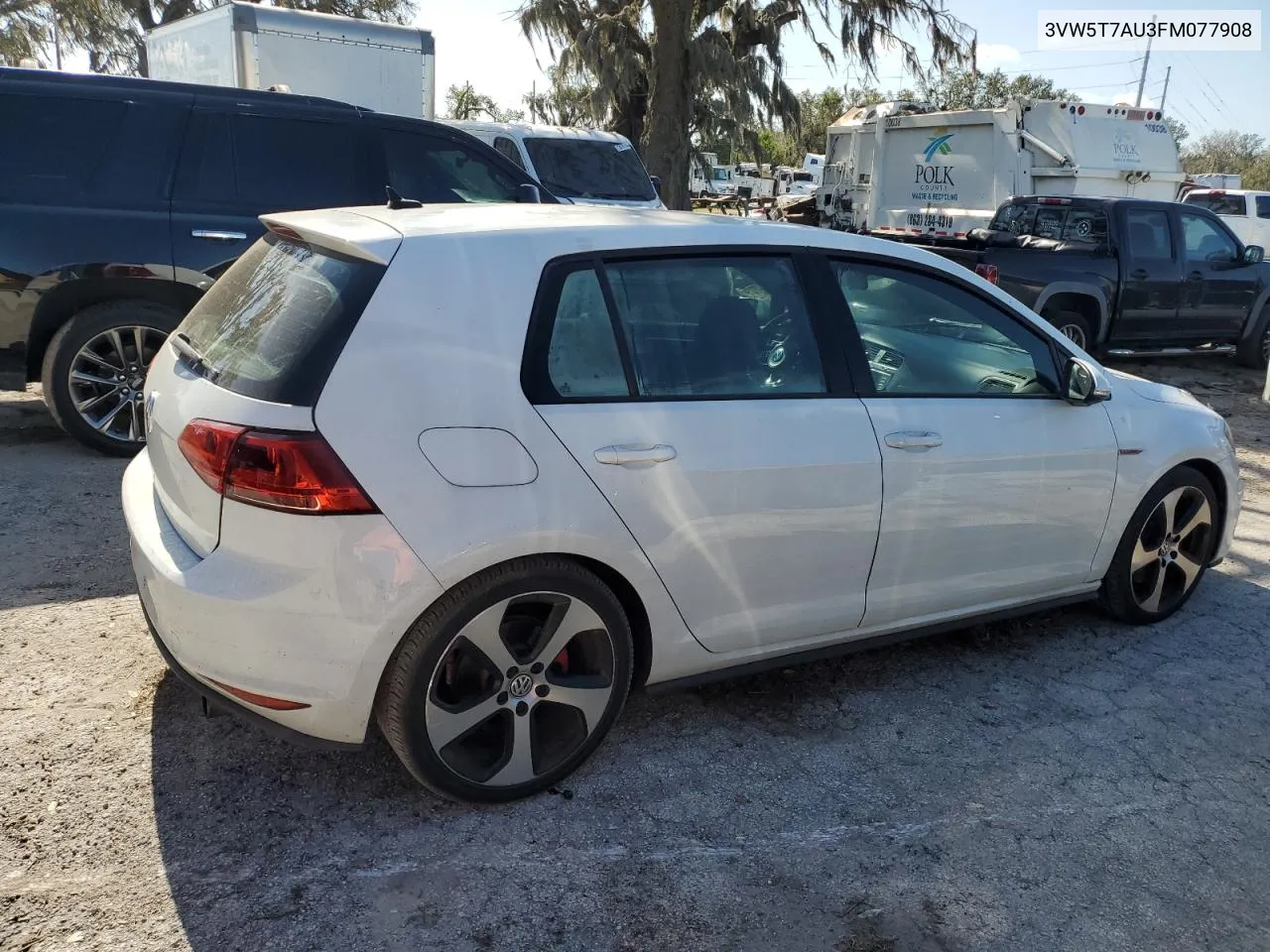 2015 Volkswagen Gti VIN: 3VW5T7AU3FM077908 Lot: 77482984