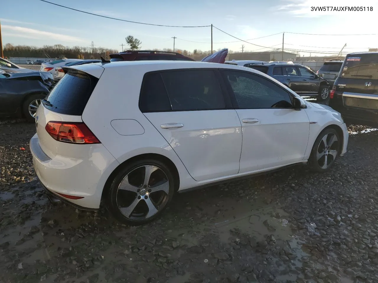 2015 Volkswagen Gti VIN: 3VW5T7AUXFM005118 Lot: 81029484