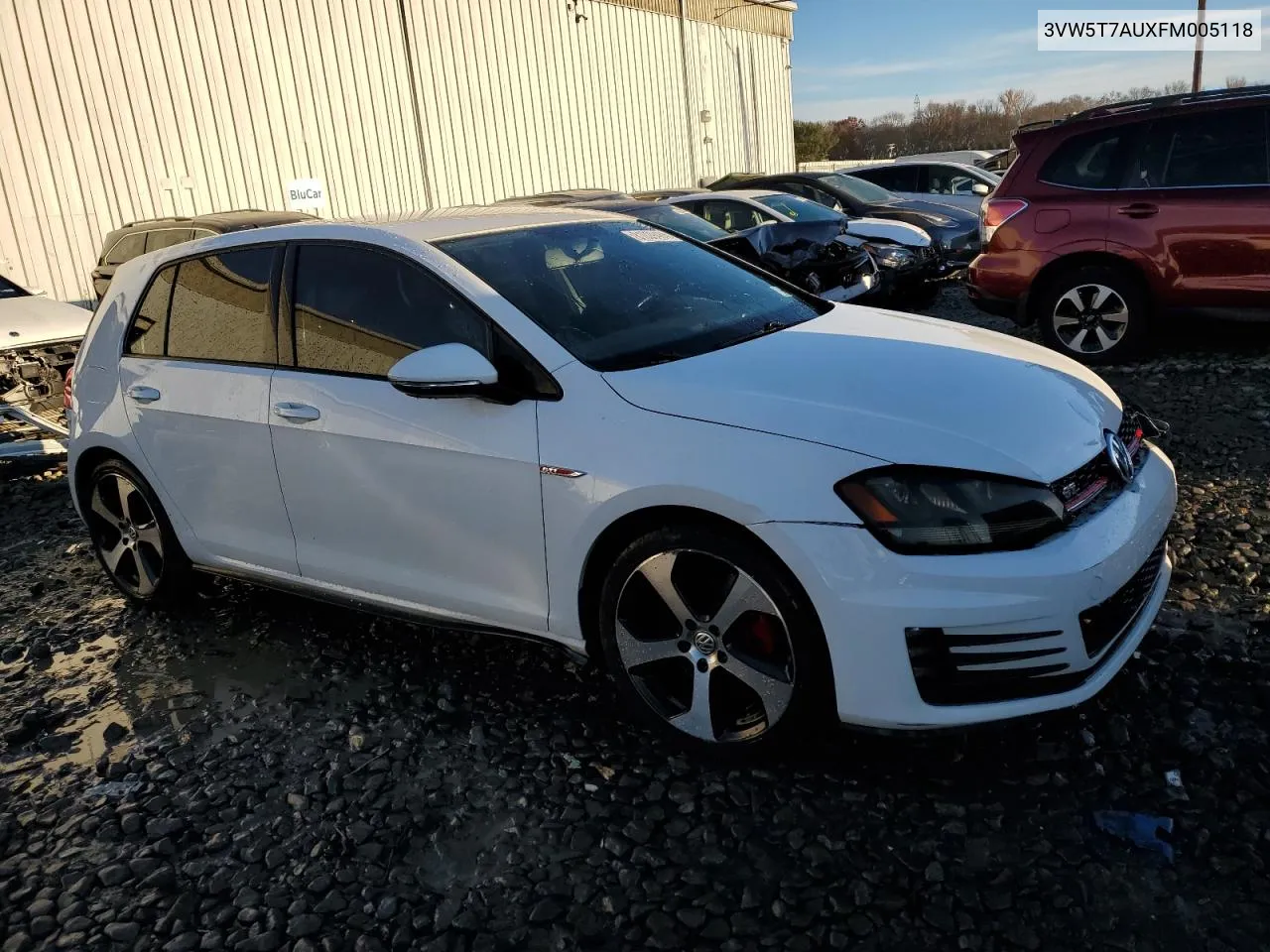 2015 Volkswagen Gti VIN: 3VW5T7AUXFM005118 Lot: 81029484