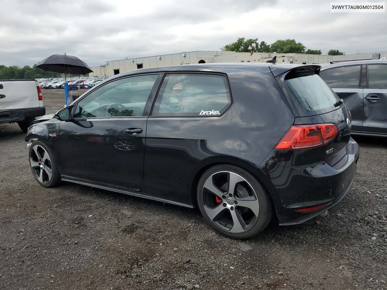 2016 Volkswagen Gti S/Se VIN: 3VWYT7AU8GM012504 Lot: 65413814