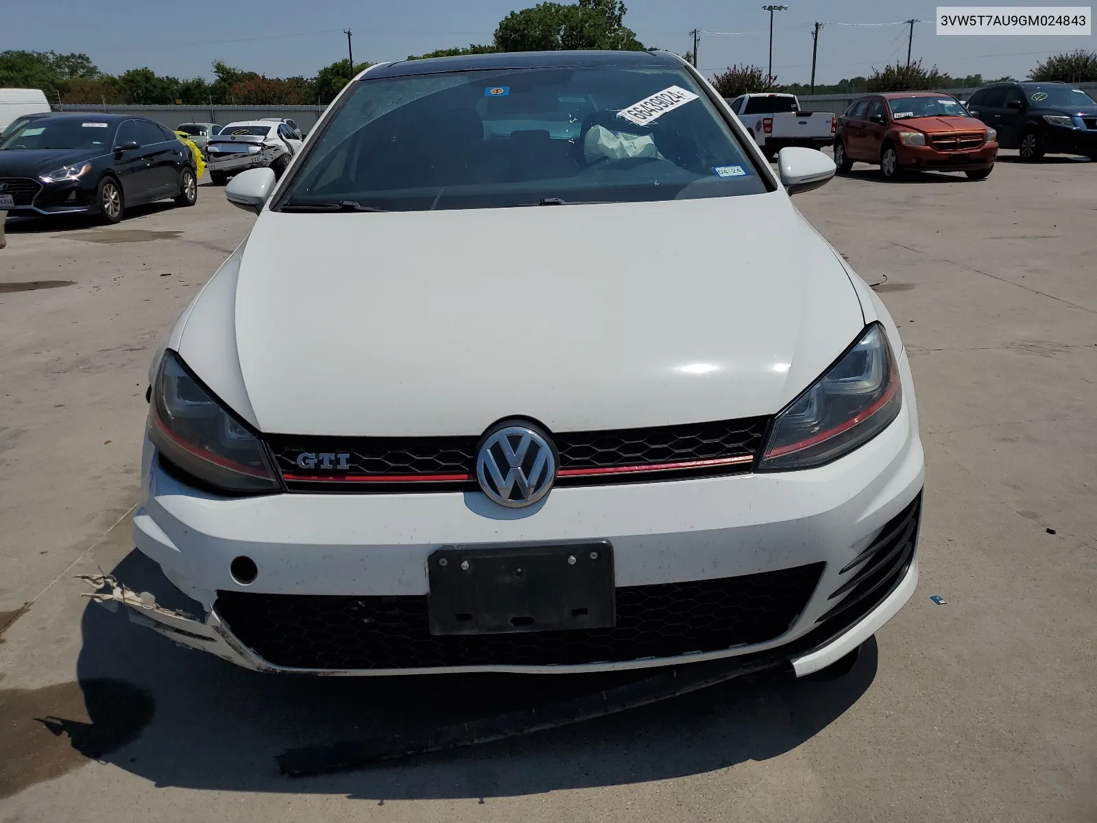 2016 Volkswagen Gti S/Se VIN: 3VW5T7AU9GM024843 Lot: 66439024