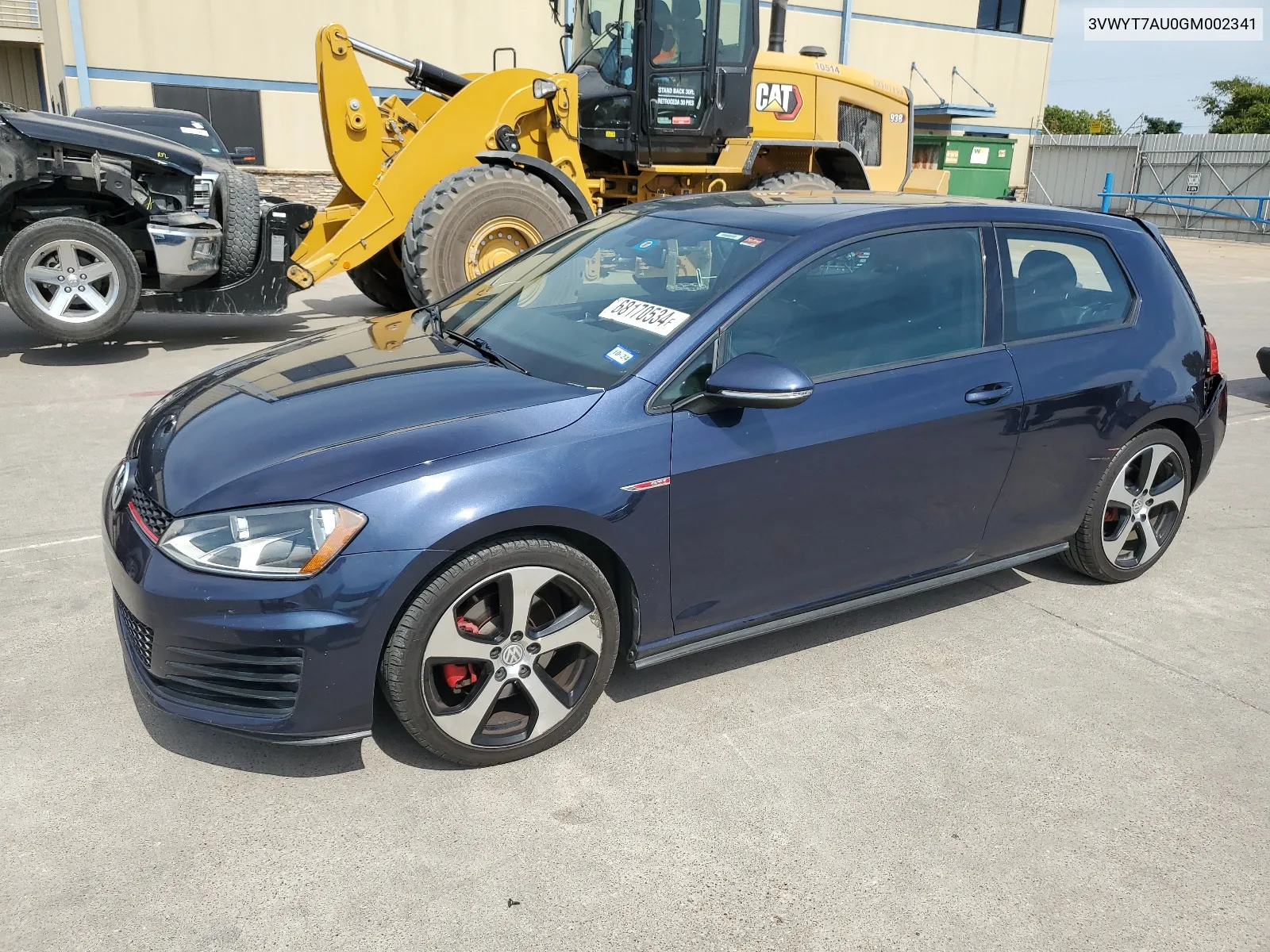 2016 Volkswagen Gti S/Se VIN: 3VWYT7AU0GM002341 Lot: 68170534