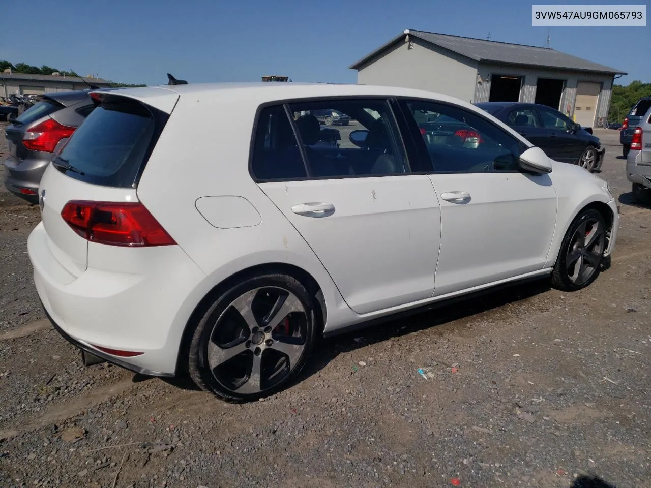 2016 Volkswagen Gti S/Se VIN: 3VW547AU9GM065793 Lot: 70817754