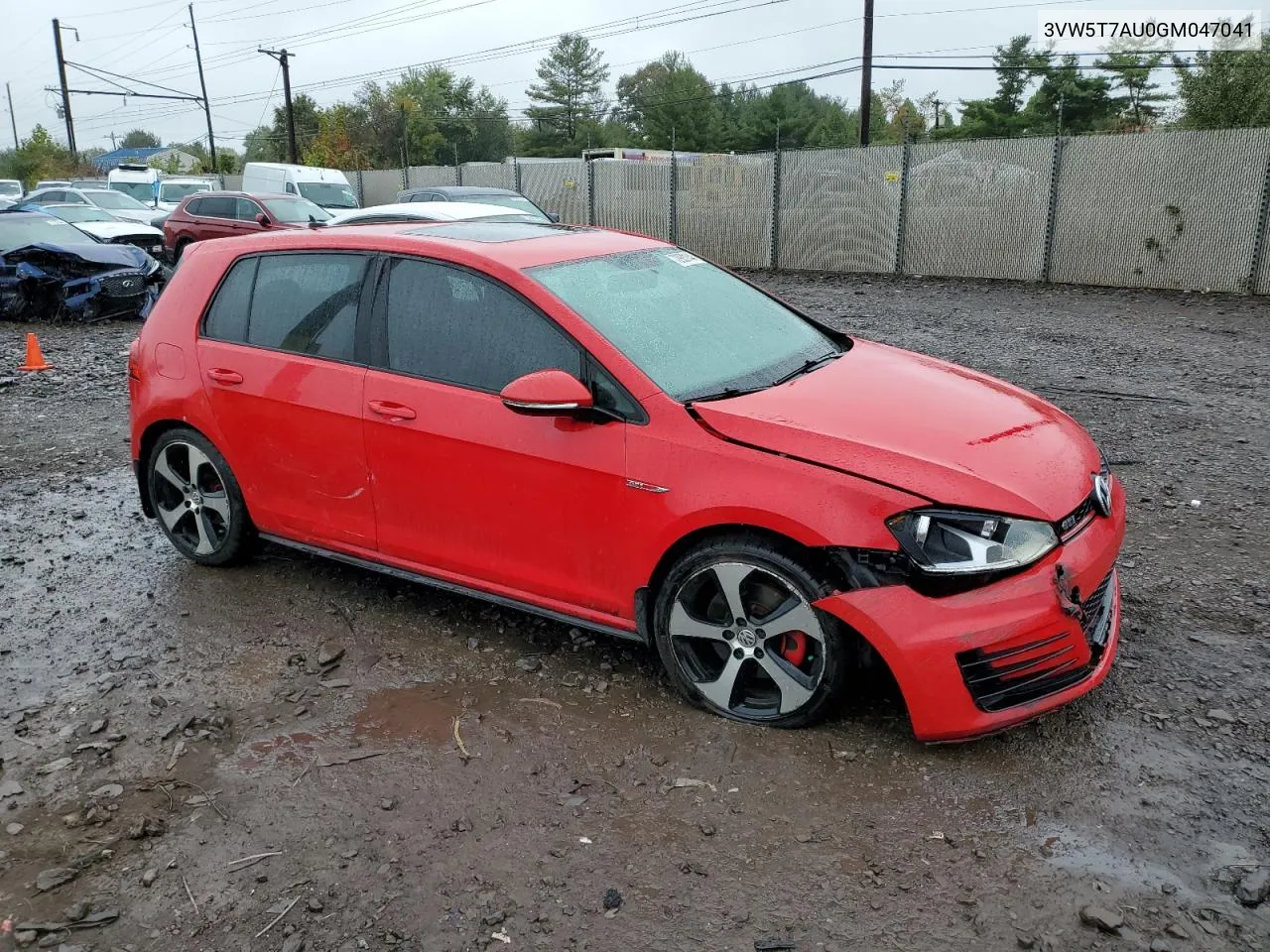 3VW5T7AU0GM047041 2016 Volkswagen Gti S/Se