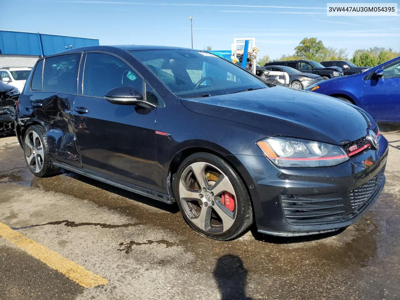 2016 Volkswagen Gti S/Se VIN: 3VW447AU3GM054395 Lot: 73978384