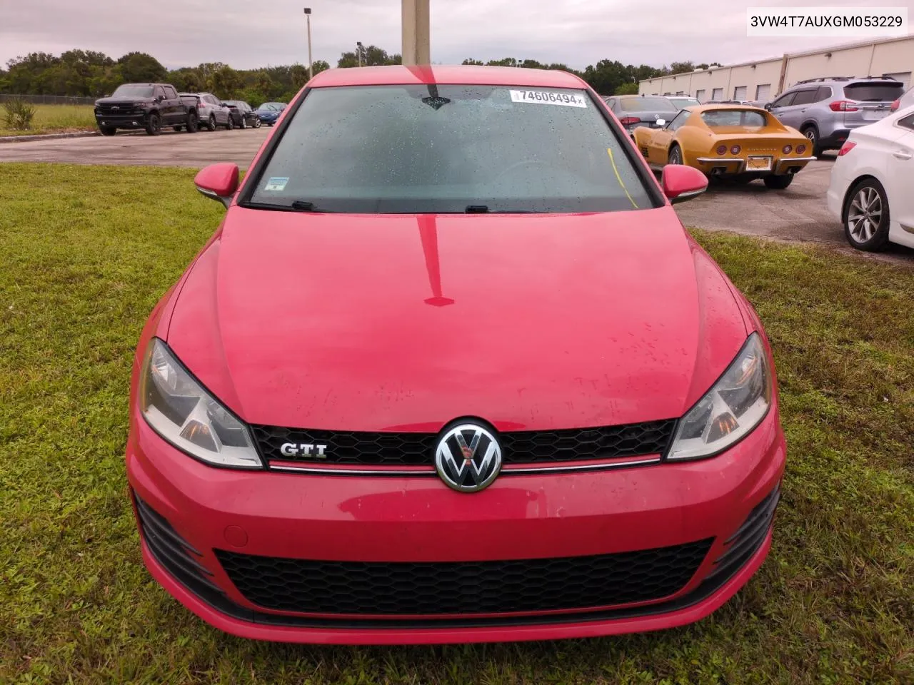 2016 Volkswagen Gti S/Se VIN: 3VW4T7AUXGM053229 Lot: 74606494