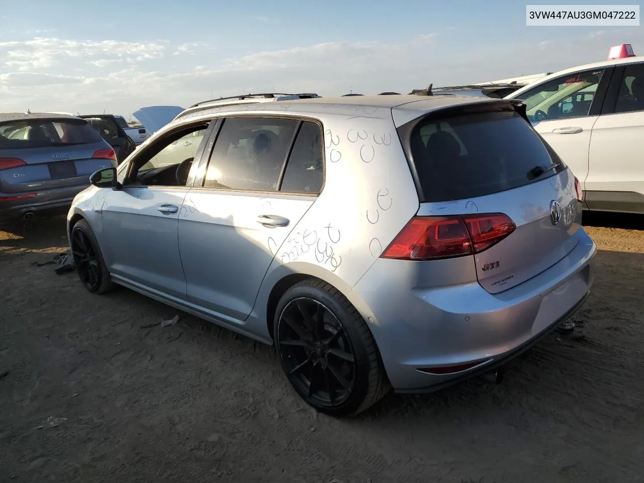 3VW447AU3GM047222 2016 Volkswagen Gti S/Se