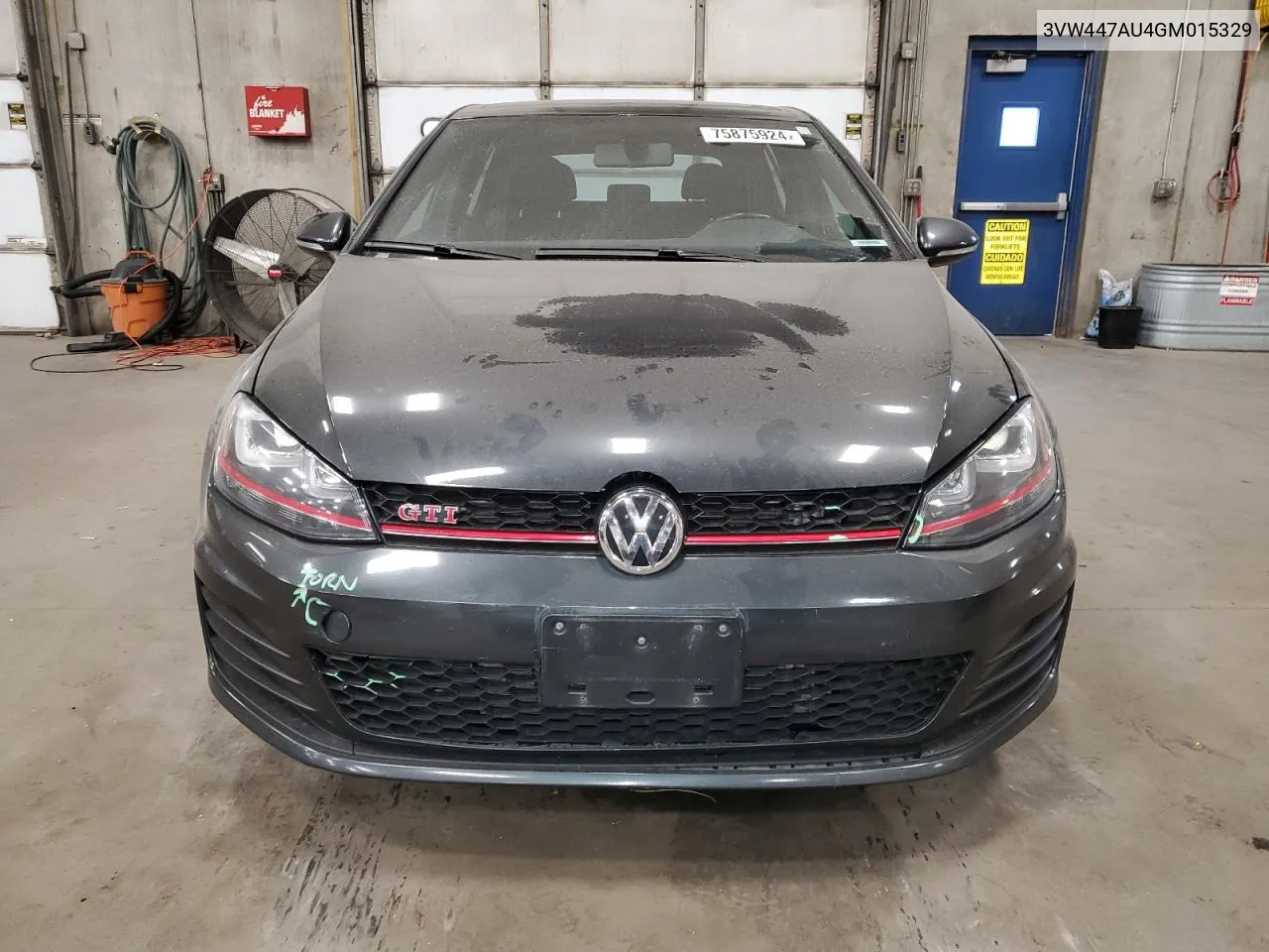 3VW447AU4GM015329 2016 Volkswagen Gti S/Se