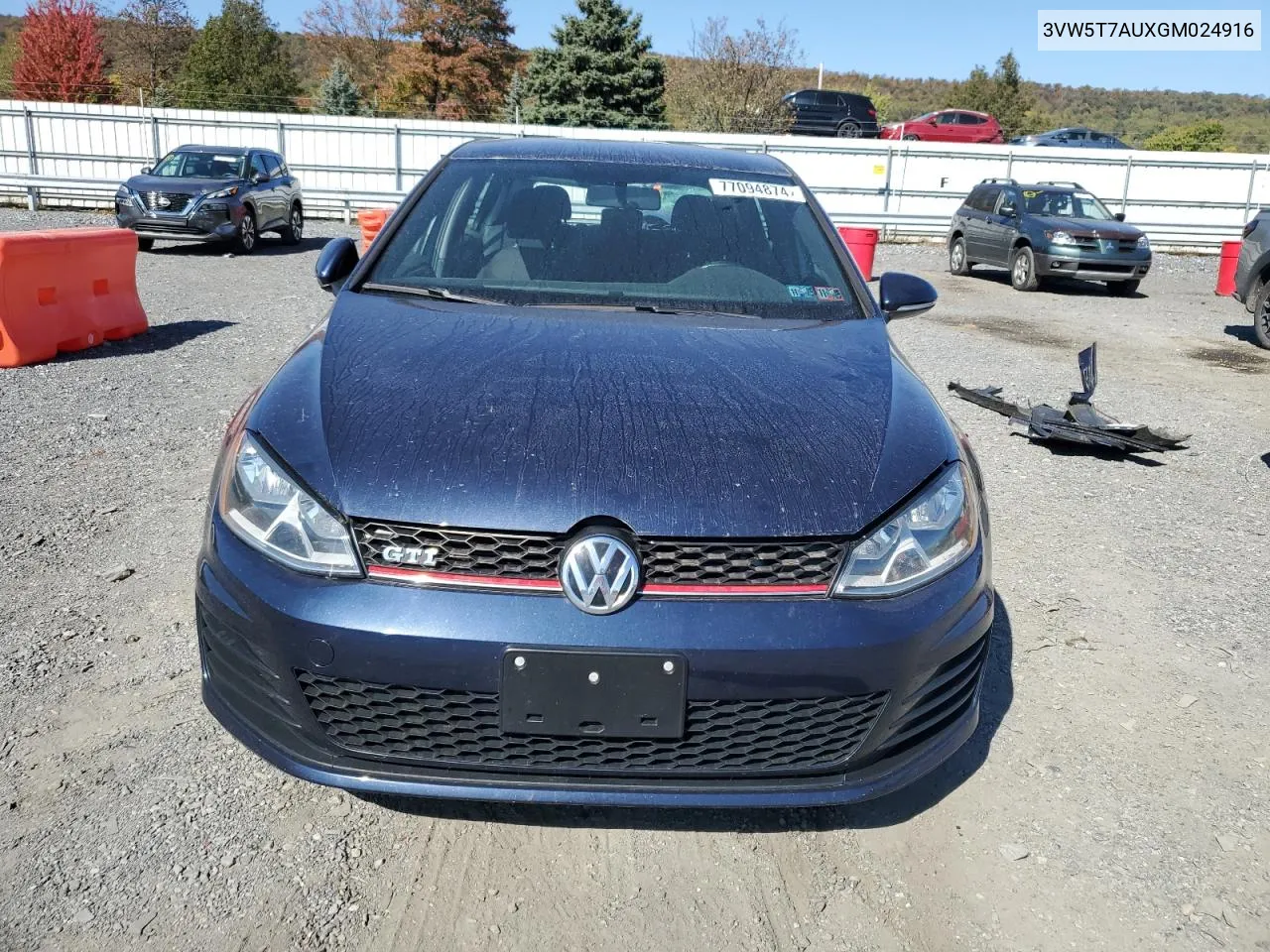 2016 Volkswagen Gti S/Se VIN: 3VW5T7AUXGM024916 Lot: 77094874