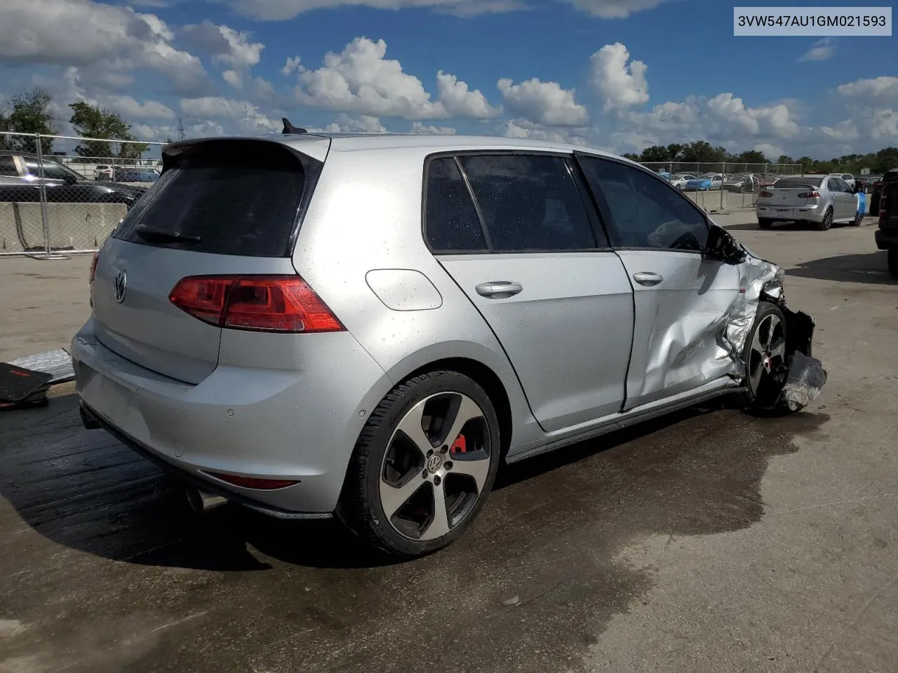 2016 Volkswagen Gti S/Se VIN: 3VW547AU1GM021593 Lot: 77361174