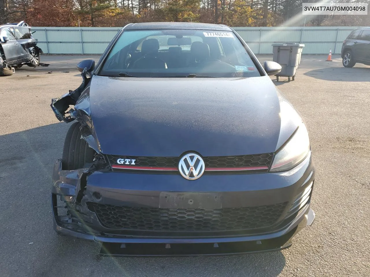 2016 Volkswagen Gti S/Se VIN: 3VW4T7AU7GM004098 Lot: 77746514