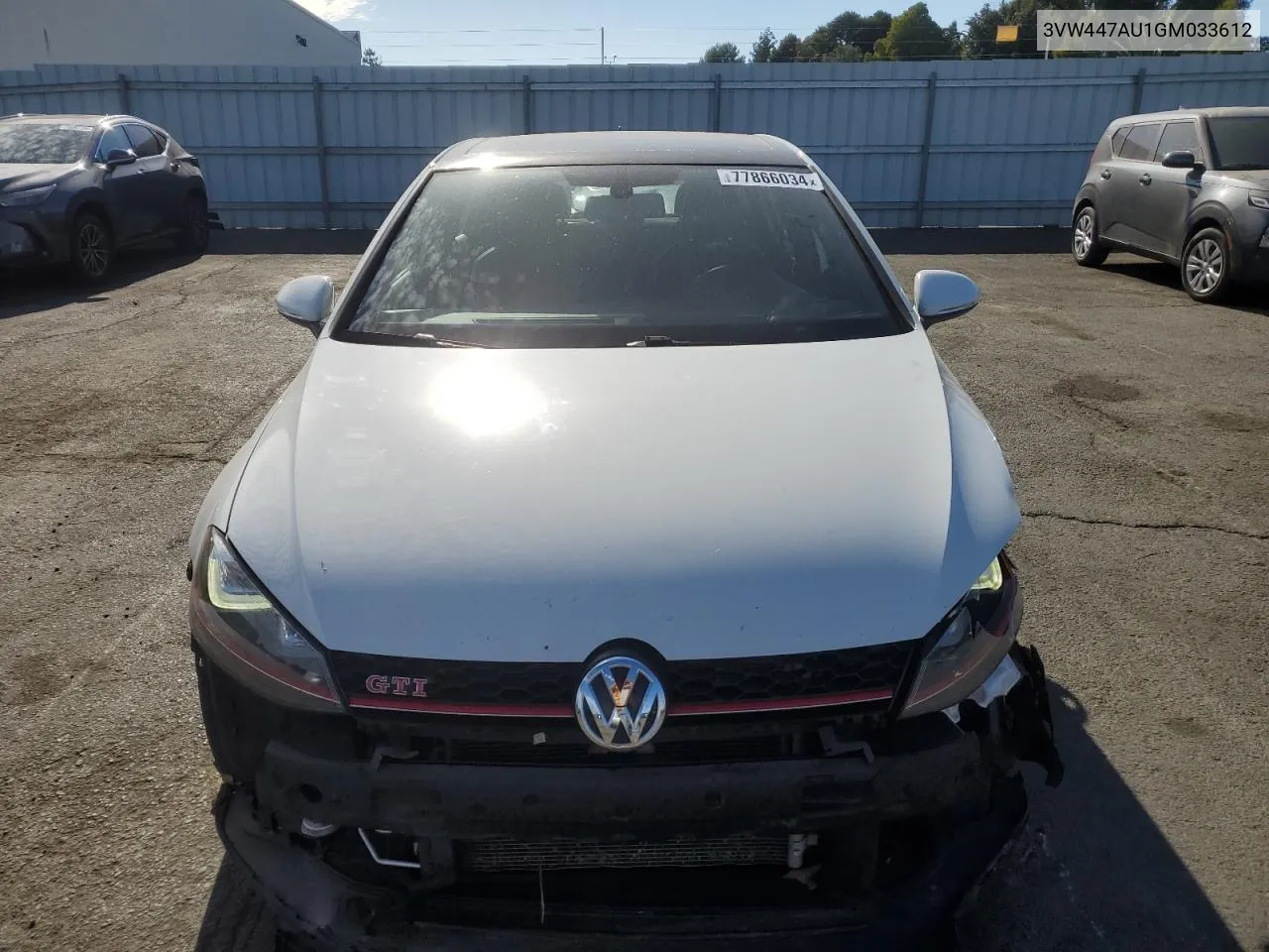 2016 Volkswagen Gti S/Se VIN: 3VW447AU1GM033612 Lot: 77866034