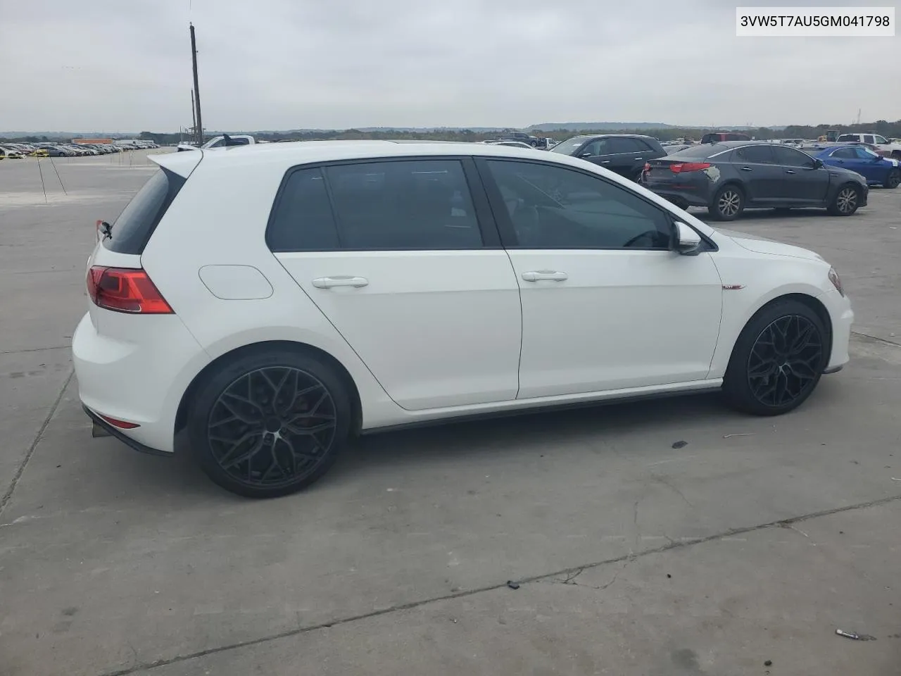 2016 Volkswagen Gti S/Se VIN: 3VW5T7AU5GM041798 Lot: 78132404