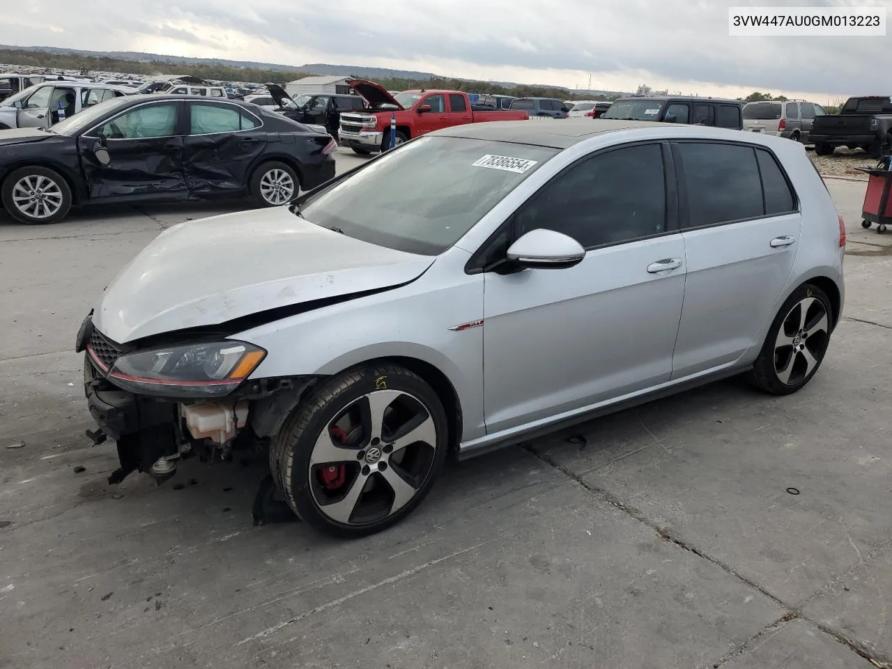 2016 Volkswagen Gti S/Se VIN: 3VW447AU0GM013223 Lot: 78386554