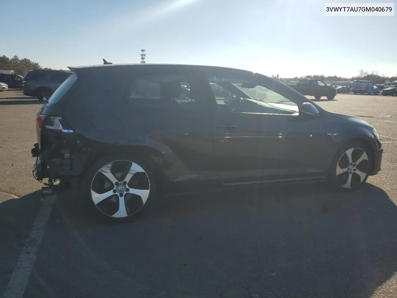 2016 Volkswagen Gti S/Se VIN: 3VWYT7AU7GM040679 Lot: 79535044