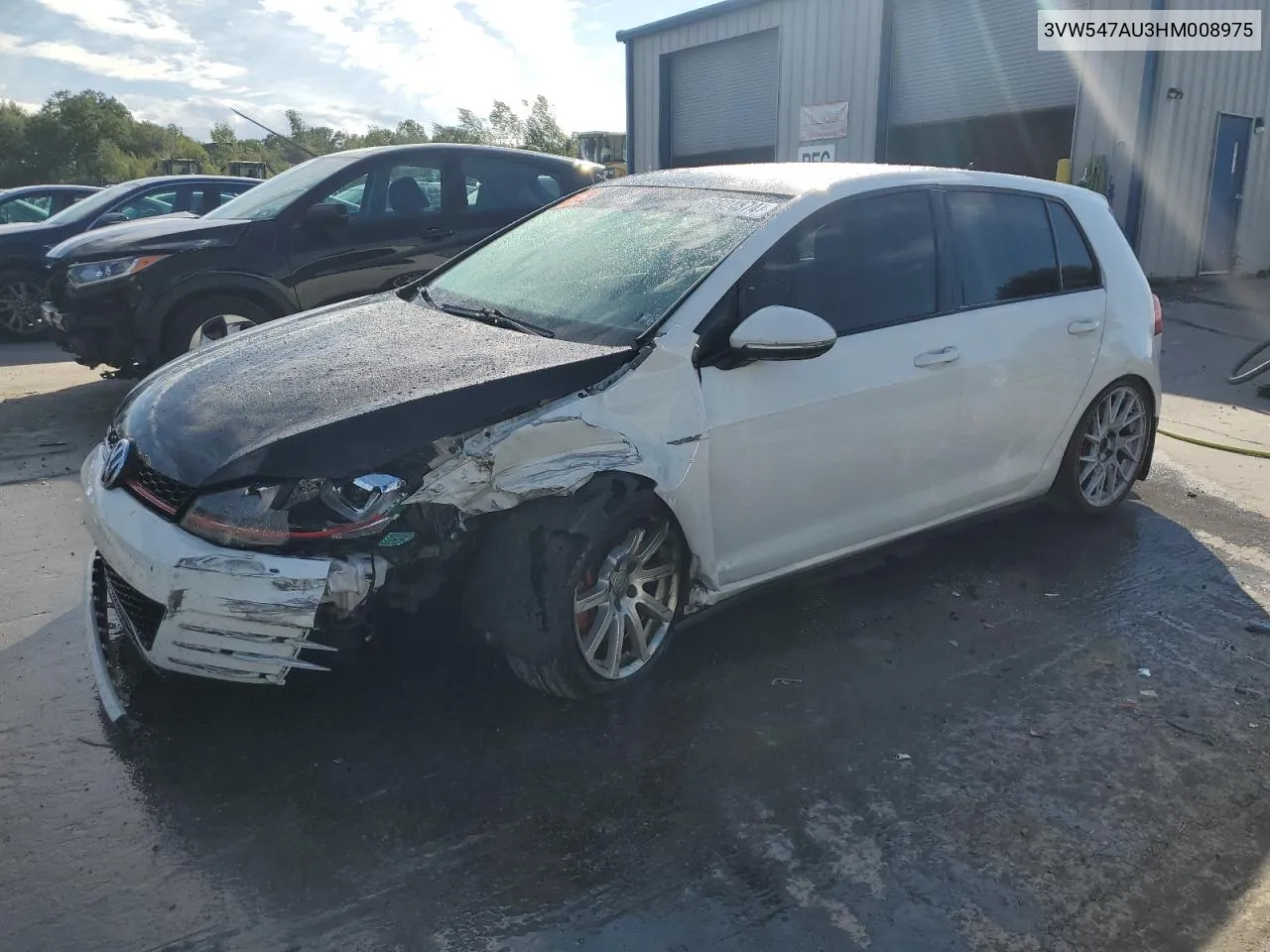 3VW547AU3HM008975 2017 Volkswagen Gti Sport