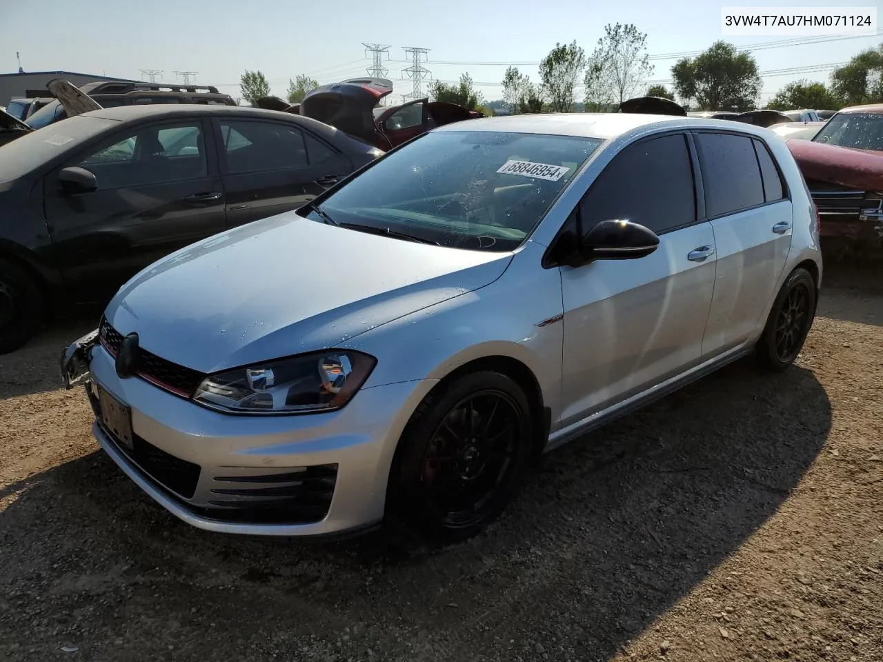 3VW4T7AU7HM071124 2017 Volkswagen Gti S