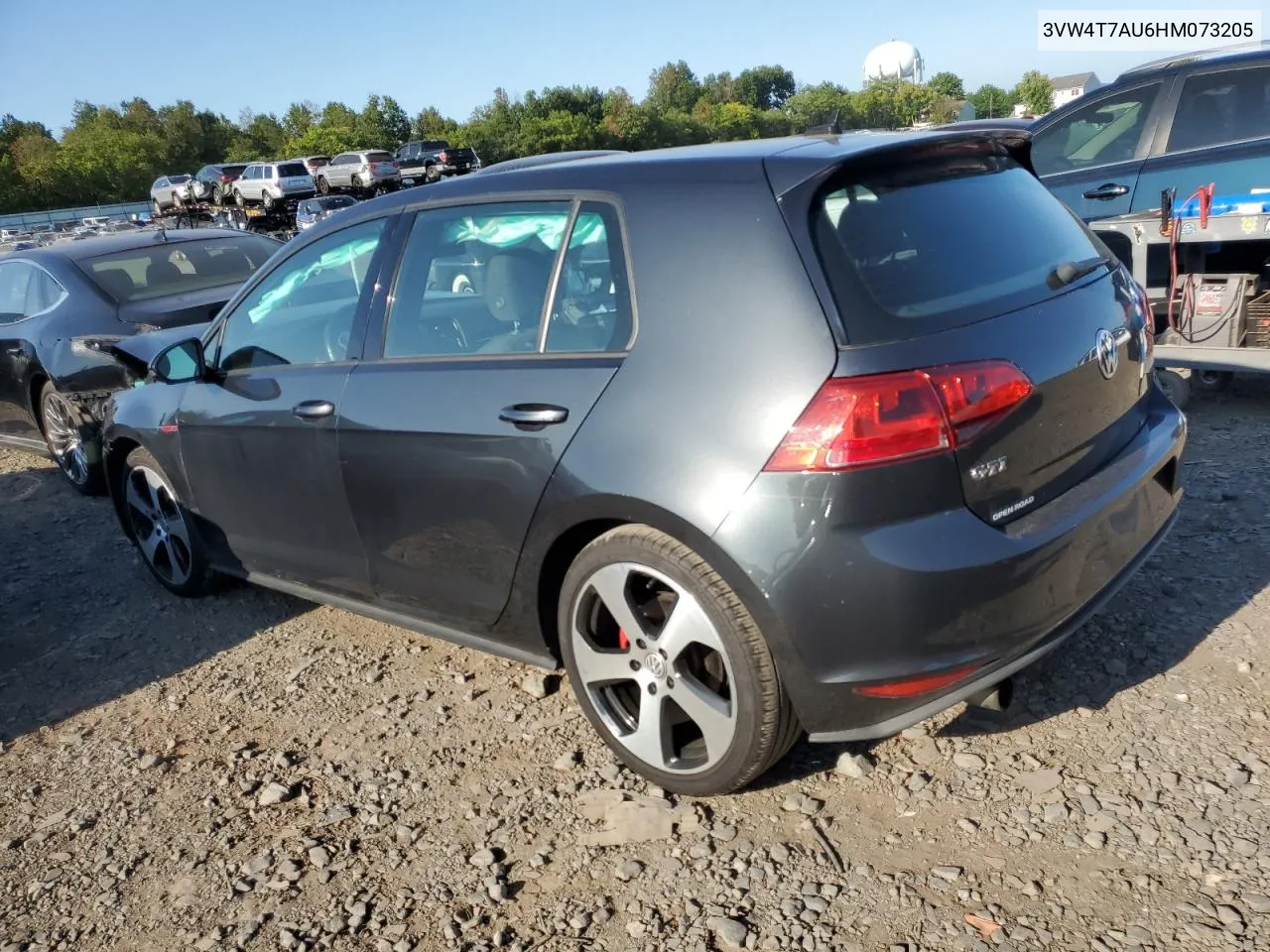 2017 Volkswagen Gti S VIN: 3VW4T7AU6HM073205 Lot: 69934124