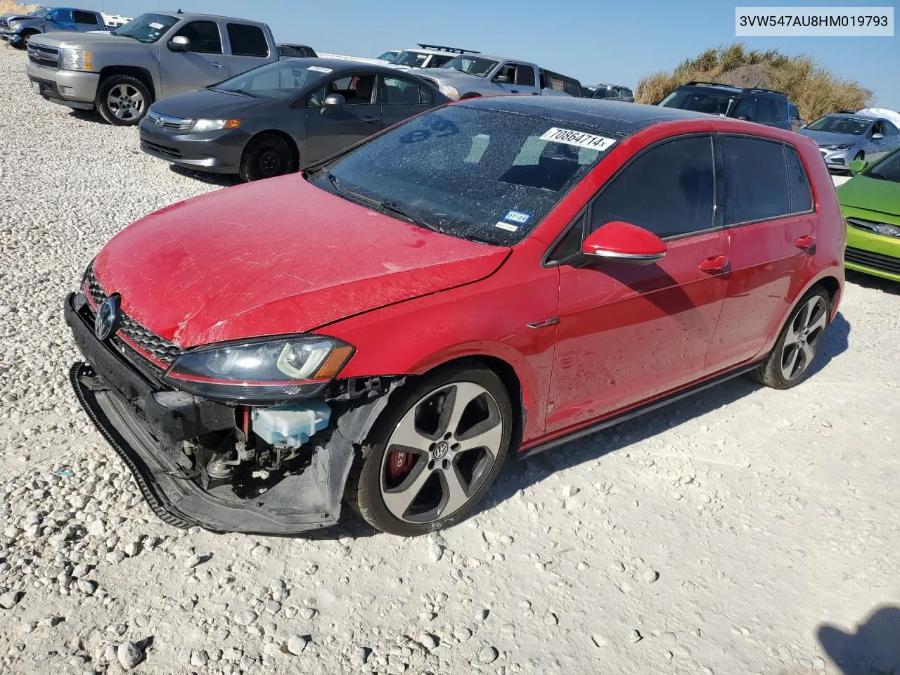 2017 Volkswagen Gti Sport VIN: 3VW547AU8HM019793 Lot: 70864714