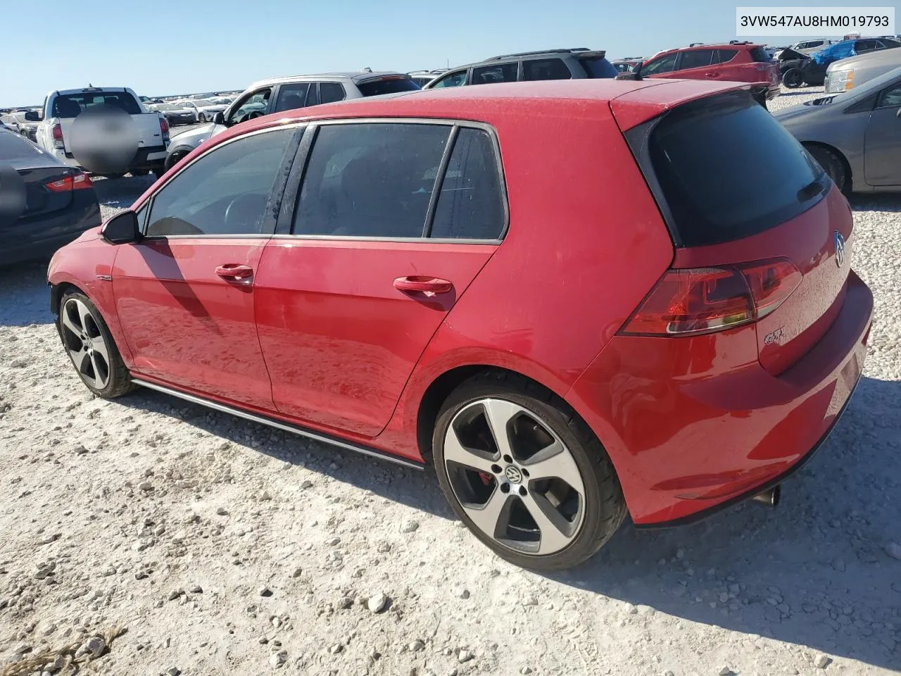 3VW547AU8HM019793 2017 Volkswagen Gti Sport