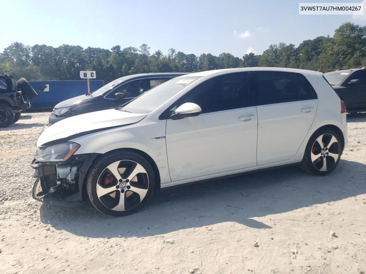 2017 Volkswagen Gti S VIN: 3VW5T7AU7HM004267 Lot: 72268714