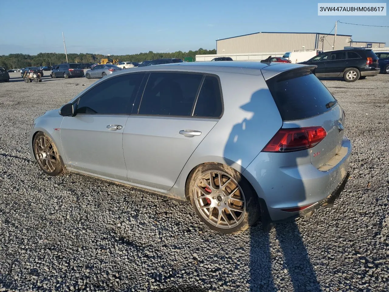 3VW447AU8HM068617 2017 Volkswagen Gti S/Se