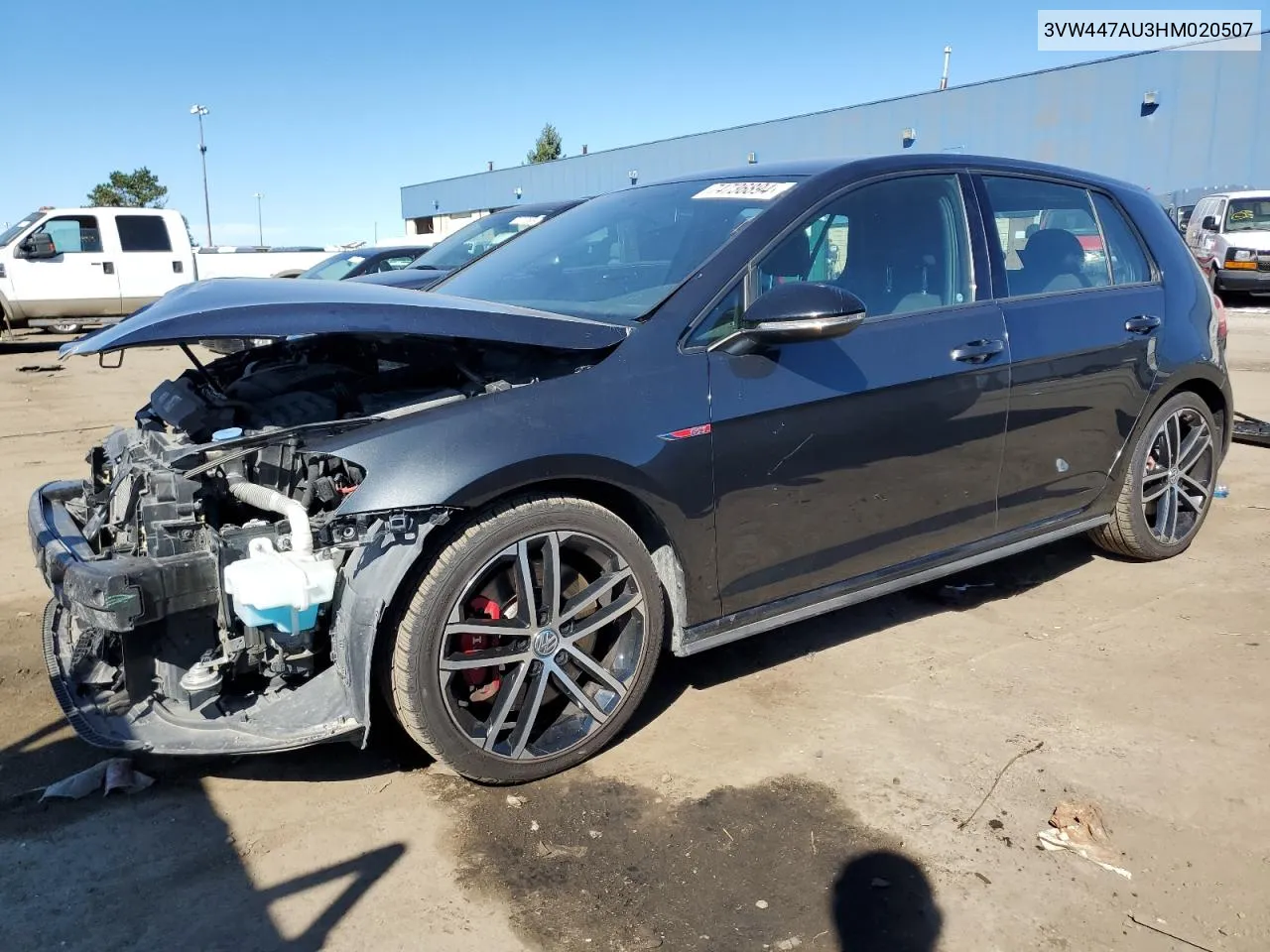 2017 Volkswagen Gti S/Se VIN: 3VW447AU3HM020507 Lot: 74736894